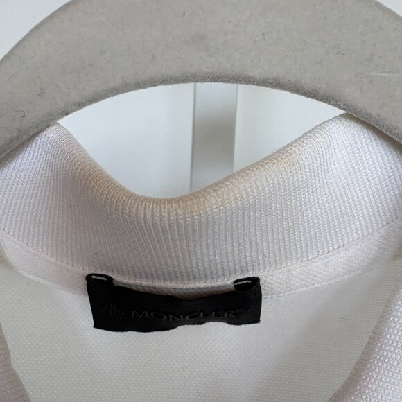 Moncler Men's White Polo Large Size - Picture 9 of 9